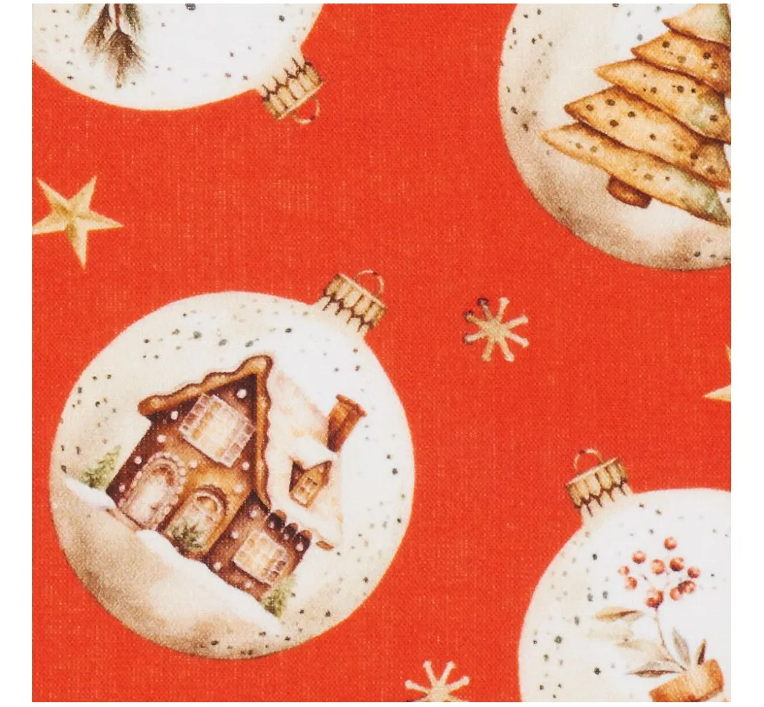 VBS Marktplatz Stoff Meterware|Weihnachtsstoffe>Baumwoll-Stoff "Weihnachtskugeln"