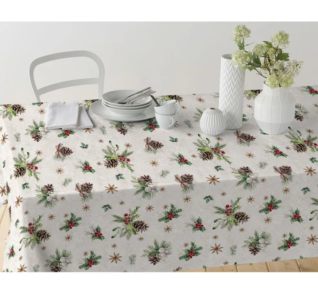 Globaltex Stoff Meterware|Weihnachtsstoffe>Baumwoll-Stoff "Xmas", Acryl beschichtet