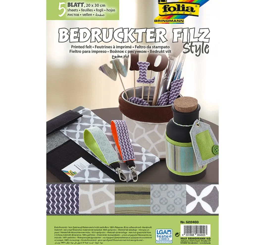 Kinder folia Filz|Spezialstoffe>Bedruckter Filz "Style"