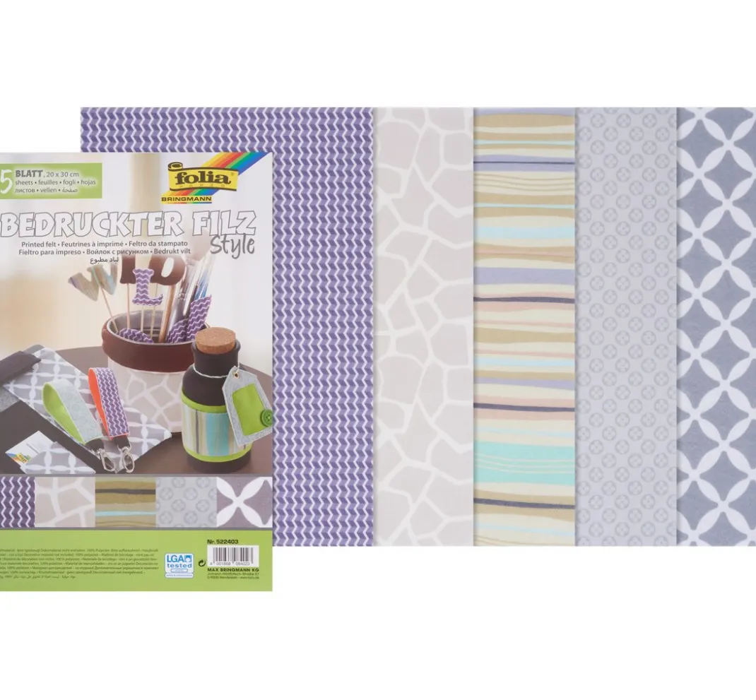 Kinder folia Filz|Spezialstoffe>Bedruckter Filz "Style"