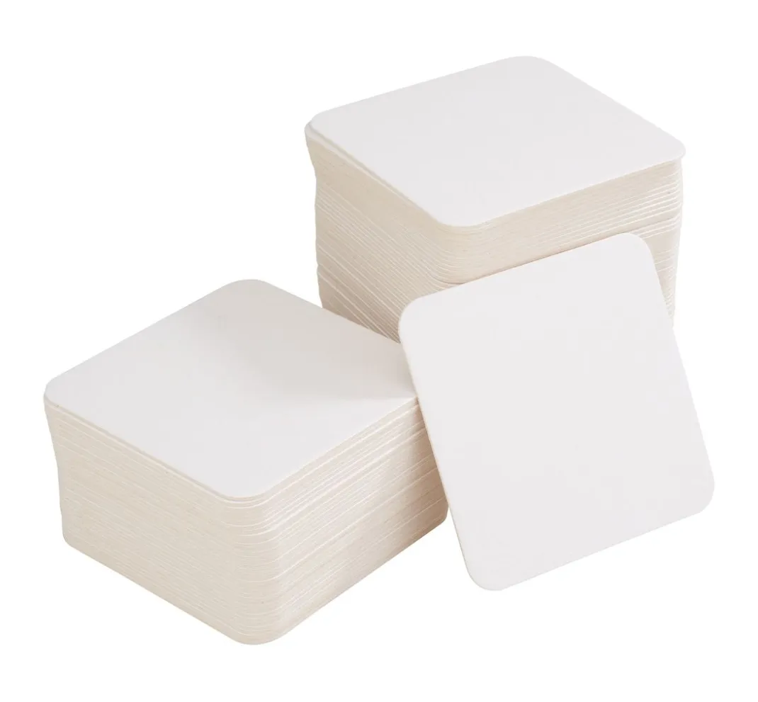 Kinder folia Papier|Untersetzer & Legekarten>Bierdeckel "Eckig", 100 Stück