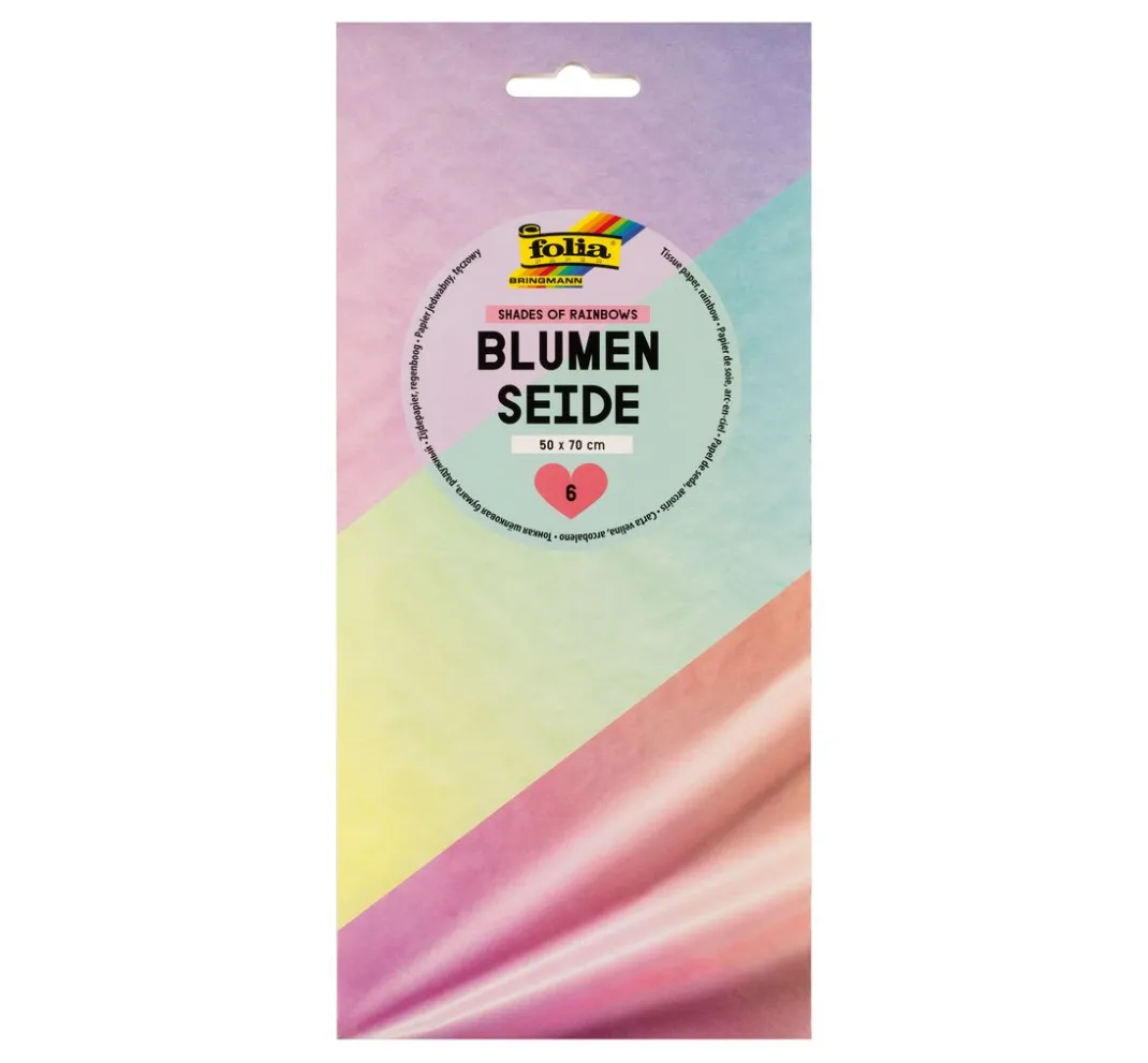 folia Seidenpapier & Strohseide>Blumenseiden-Sortiment "Shades of Rainbow"