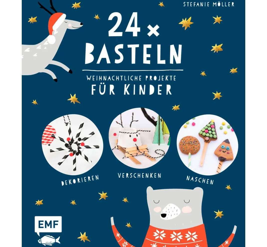 Kinder EMF Kinderbücher|Bücher>Buch "24 x Basteln mit Kindern - Weihnachtliche Projekte für Kindergarten und Vo