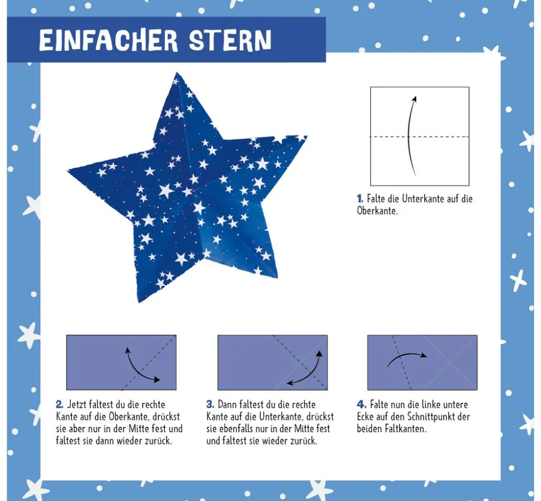 Kinder EMF Papier-Bastelsets|Kinderbücher>Buch "88 x Origami Kids - Weihnachtssterne"