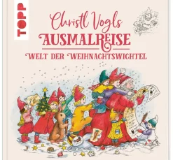 Topp Ausmalbücher>Buch "Christl Vogls Ausmalreise - Welt der Weihnachtswichtel"