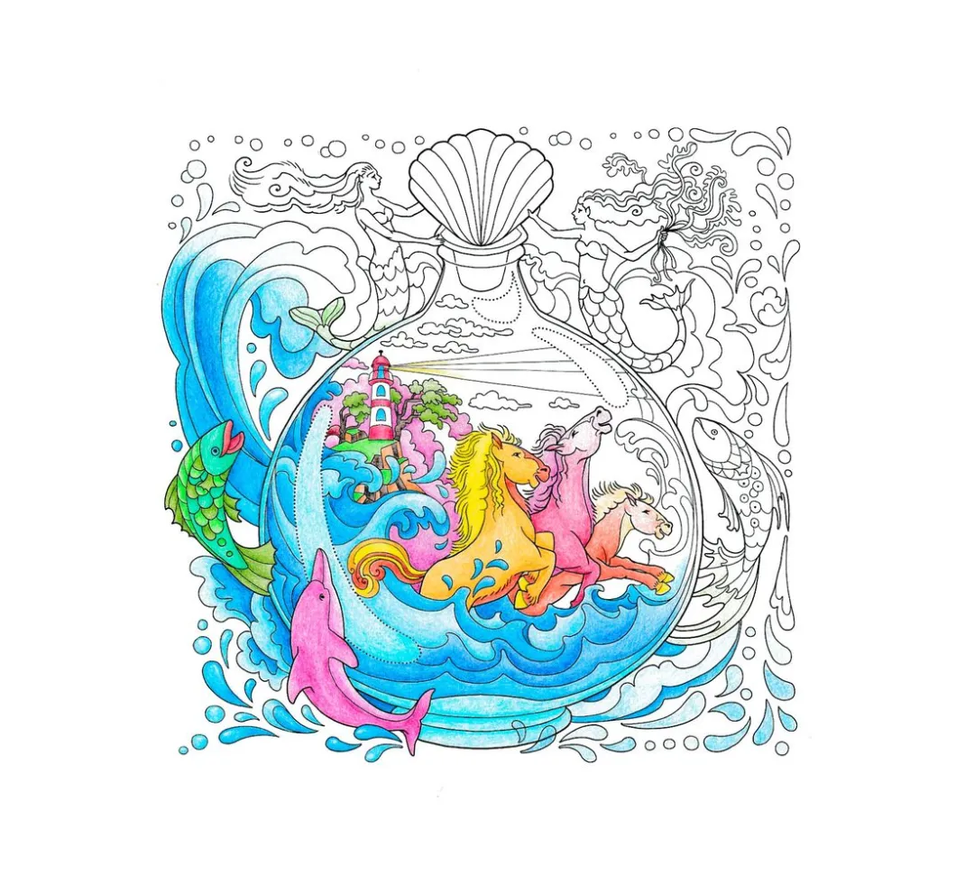 Topp Ausmalbücher>Buch "Colorful World - Wundervolle Welten im Glas"