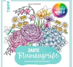 Topp Ausmalbücher|Malen & Zeichnen>Buch "Colorful World - Zarte Blumengrüße"