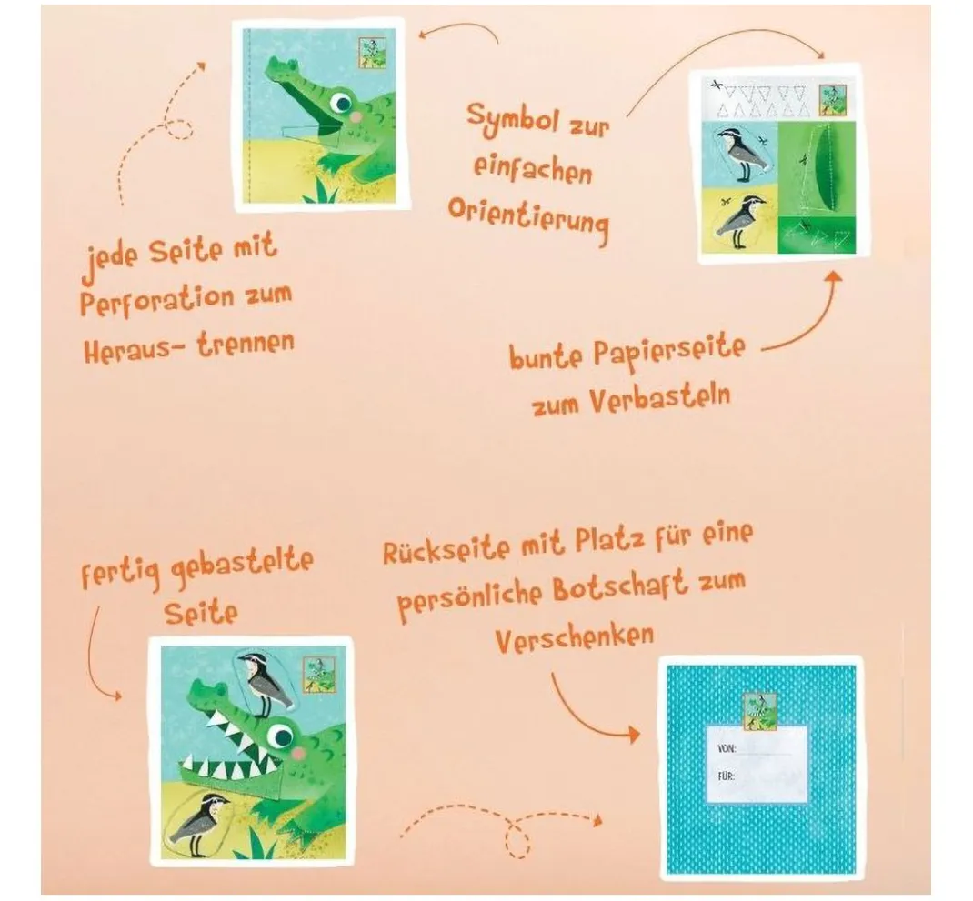 Kinder Topp Kinderbücher|Bücher>Buch "Das Verbastelbuch für die Allerkleinsten. Schneiden und Kleben. Im Zoo"