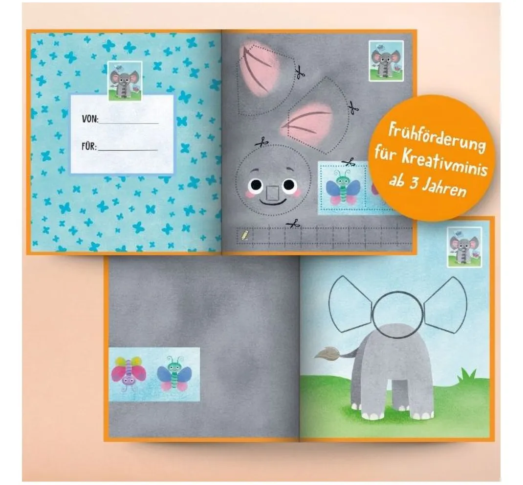 Kinder Topp Kinderbücher|Bücher>Buch "Das Verbastelbuch für die Allerkleinsten. Schneiden und Kleben. Im Zoo"