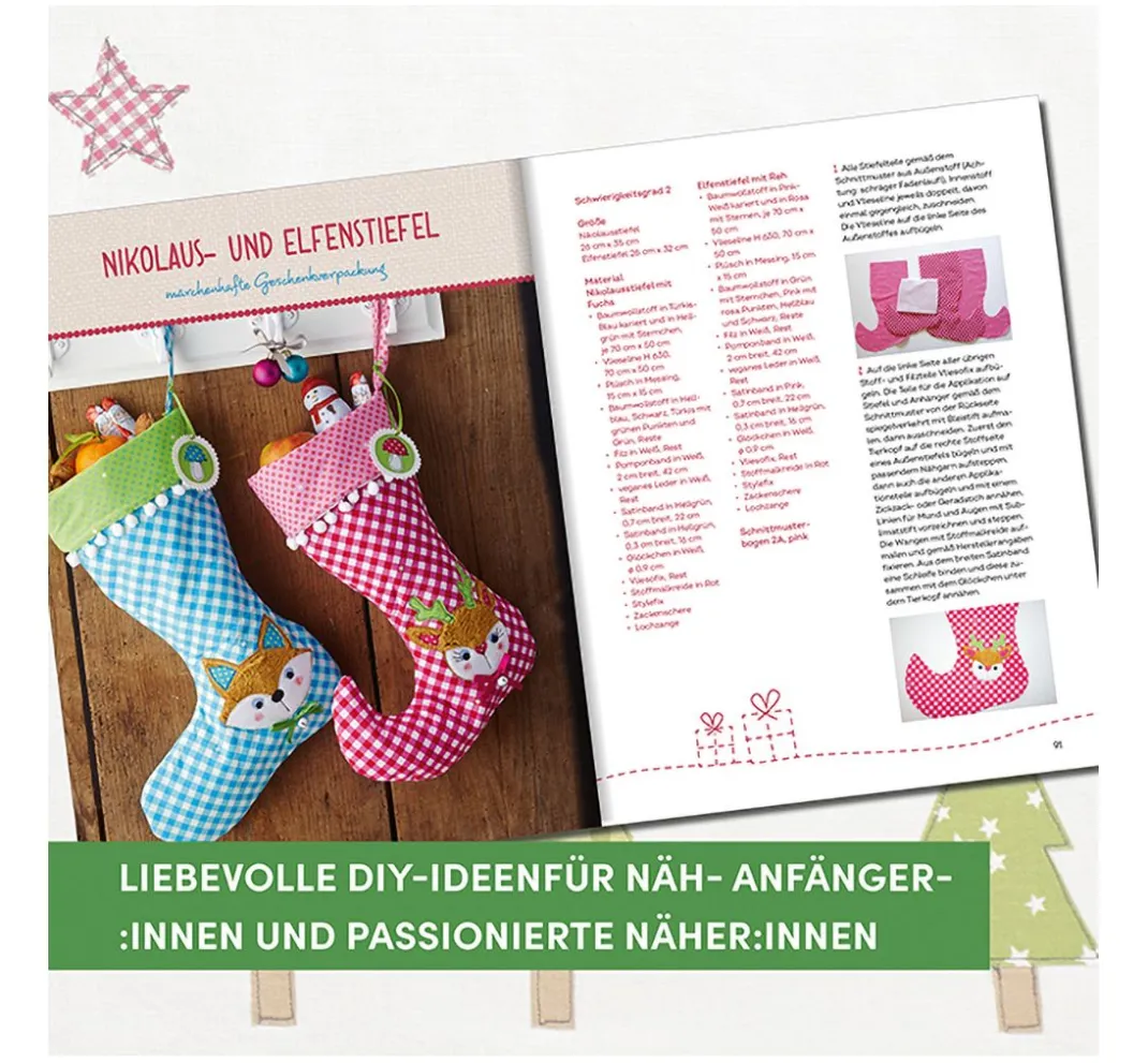Topp Nähanleitungen>Buch "Die schönsten Nähideen für die Weihnachtszeit"