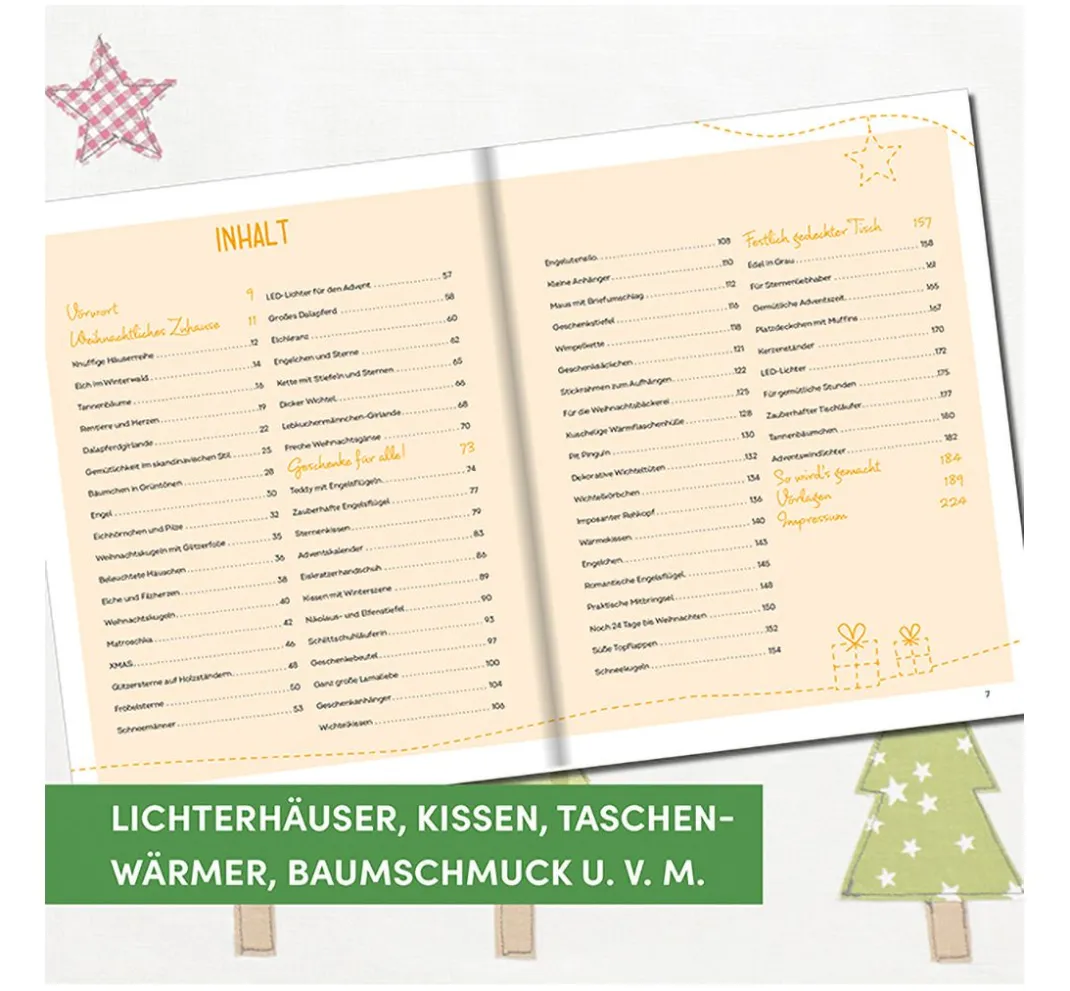 Topp Nähanleitungen>Buch "Die schönsten Nähideen für die Weihnachtszeit"