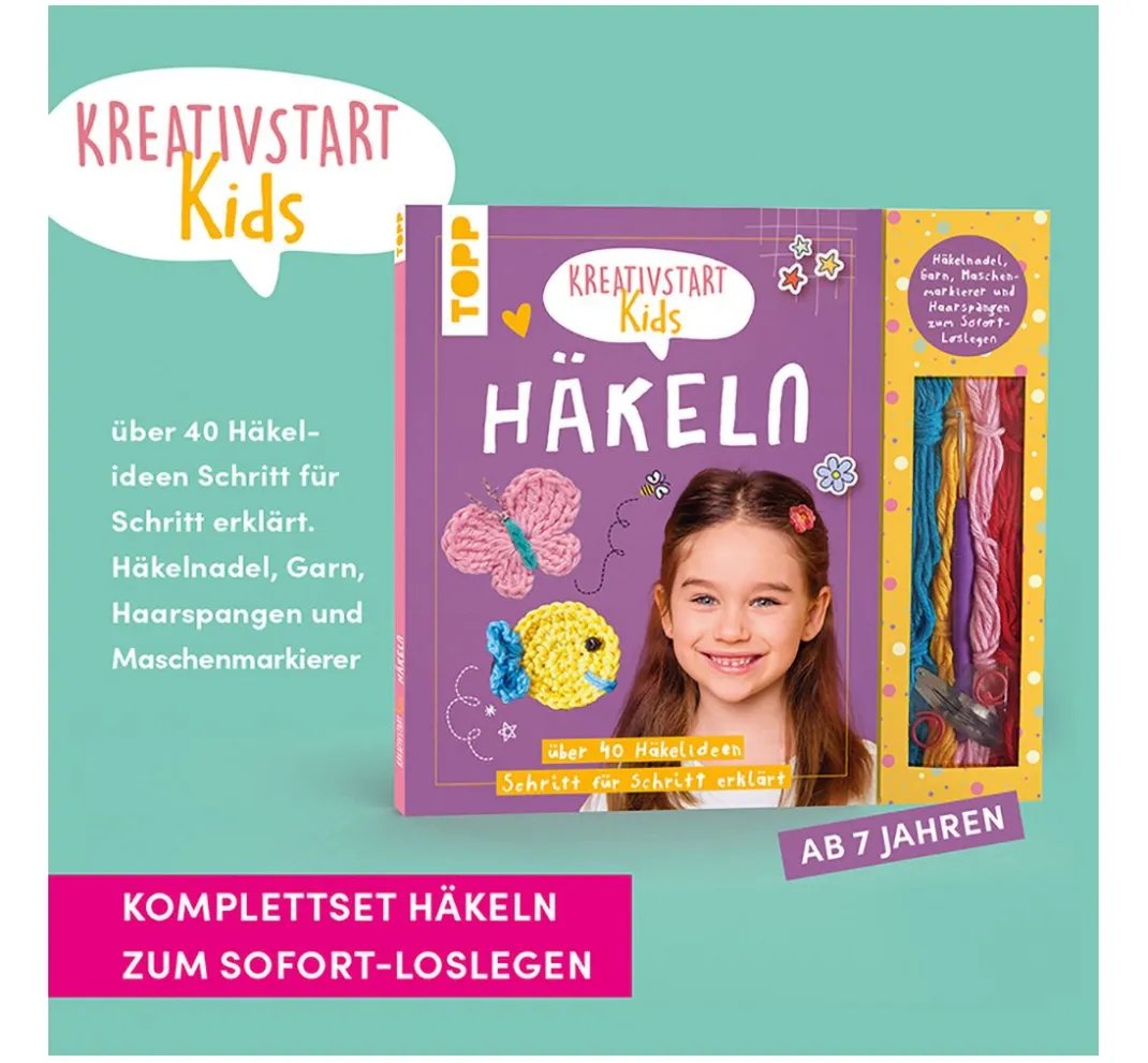 Kinder Topp Kinderbücher|Häkelanleitungen>Buch "Kreativstart Kids - Häkeln"