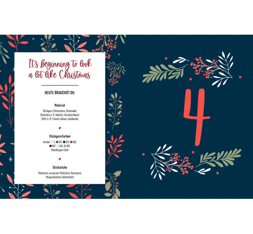 EMF Stickanleitungen|Sticken>Buch "Mein Adventskalender-Buch -Stickzauber"