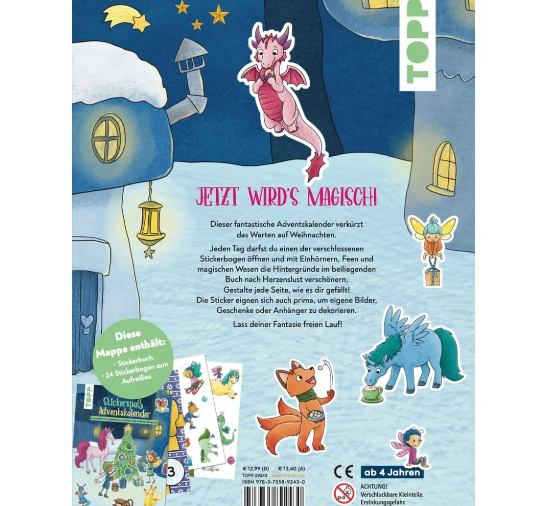 Kinder Topp Bücher|Weitere Geschenkideen Für Kinder>Buch "Mein Stickerspaß-Adventskalender"