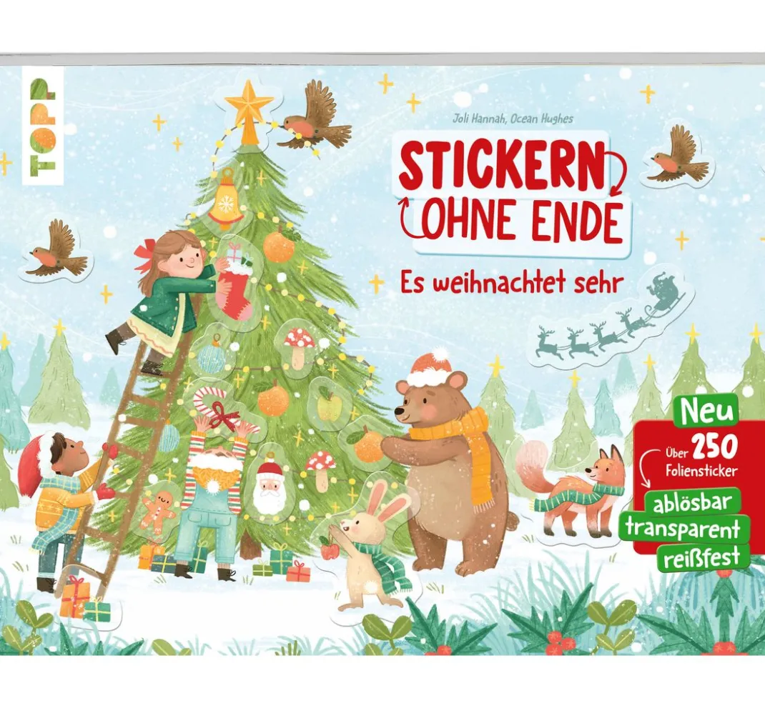 Kinder Topp Kinderbücher|Bücher>Buch "Stickern ohne Ende - Es weihnachtet sehr"