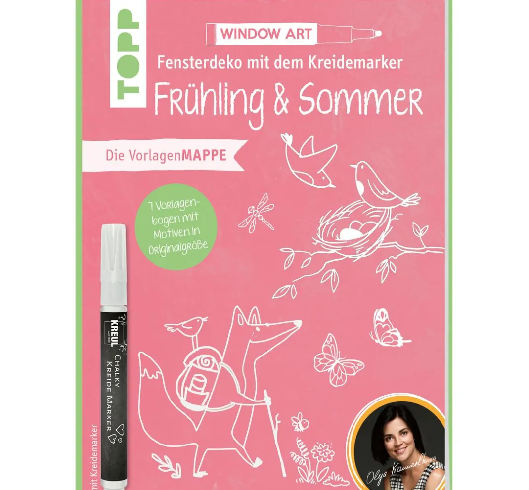 Topp Malvorlagen>Buch "Vorlagenmappe Fensterdeko mit dem Kreidemarker - Frühling & Sommer. Inkl.
