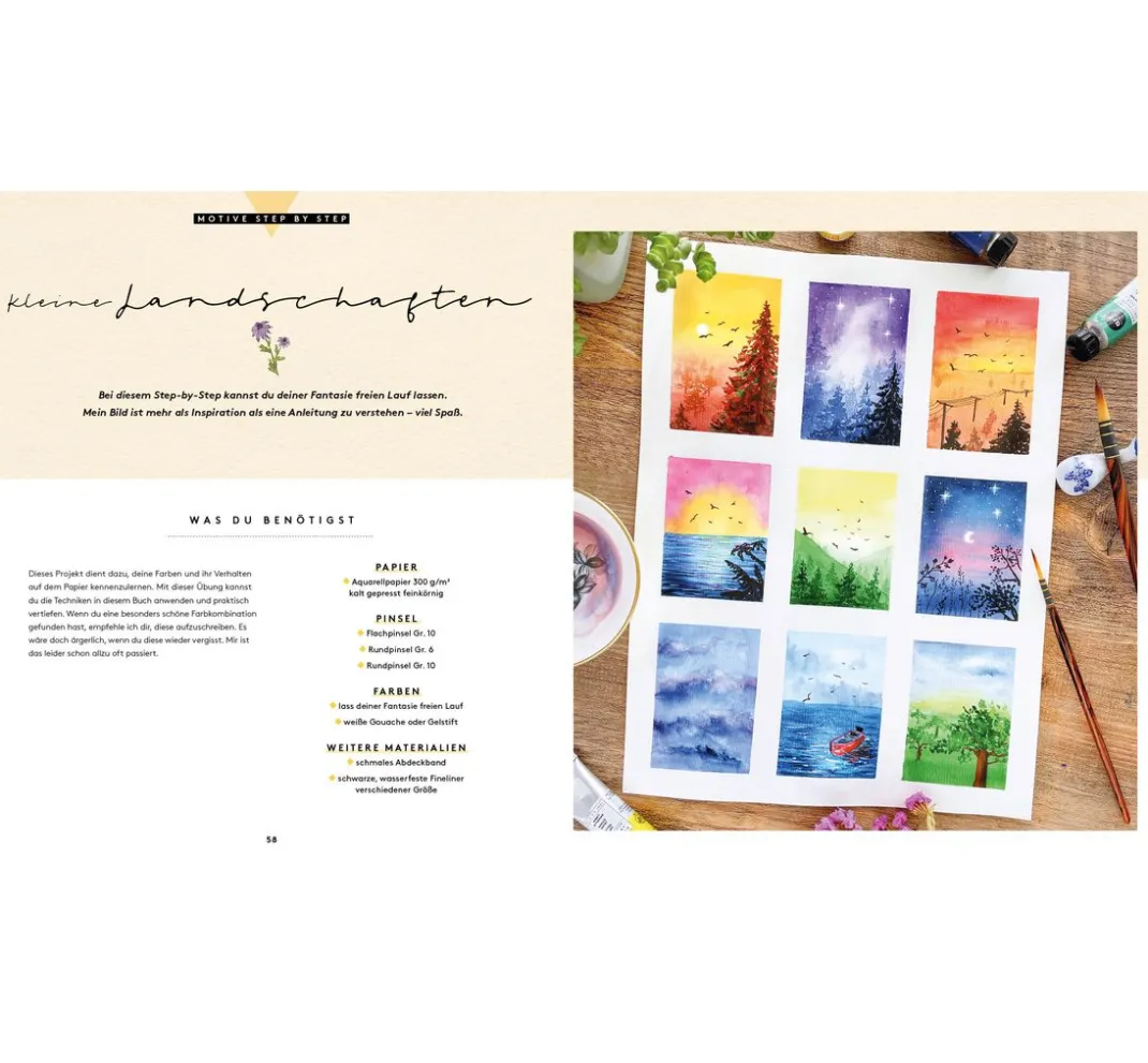 EMF Aquarell|Malvorlagen>Buch "Watercolor - Malen mit Aquarell"
