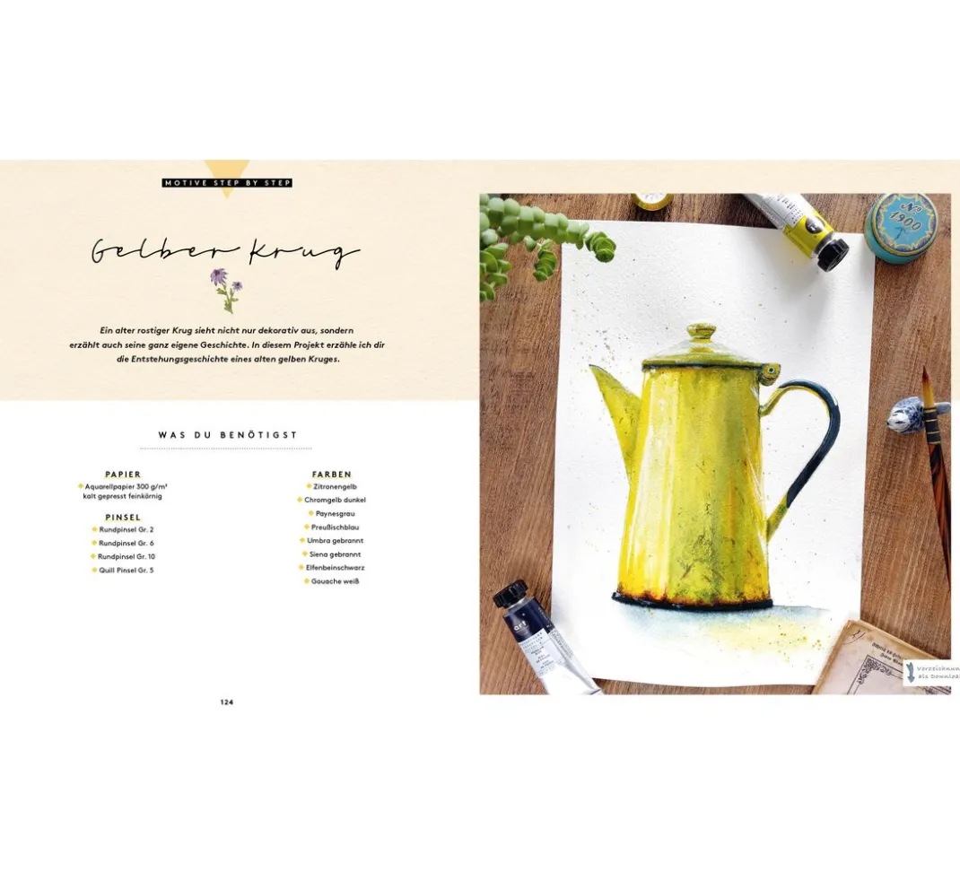 EMF Aquarell|Malvorlagen>Buch "Watercolor - Malen mit Aquarell"