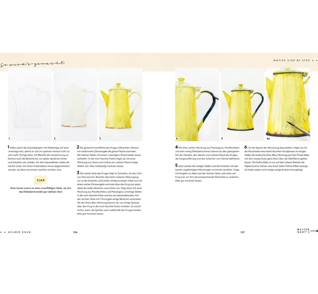EMF Aquarell|Malvorlagen>Buch "Watercolor - Malen mit Aquarell"