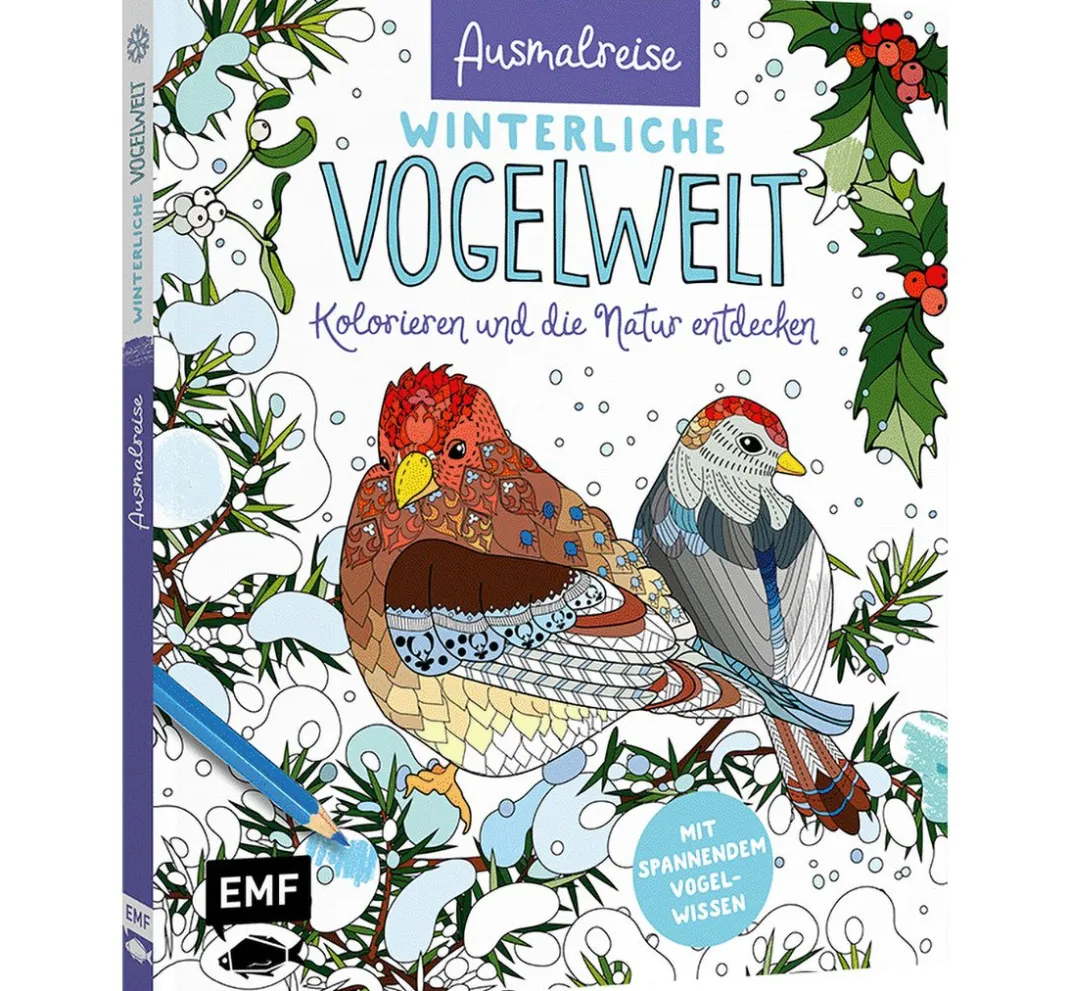 EMF Ausmalbücher|Bücher>Buch "Winterliche Vogelwelt"