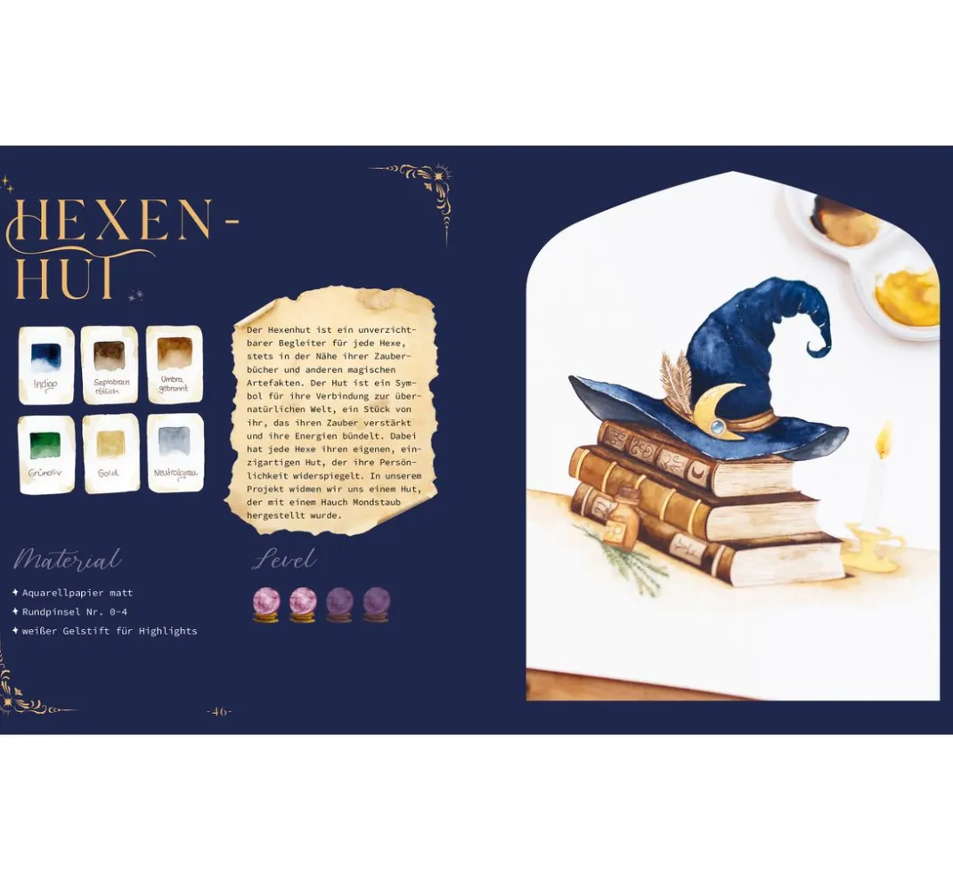 EMF Aquarell|Malbücher>Buch "Witchy Watercolor"