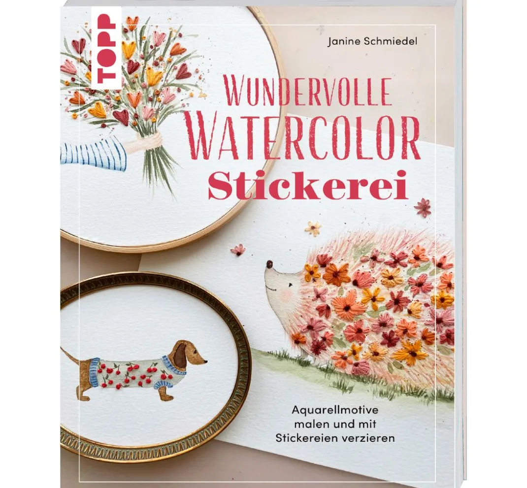 Topp Aquarell|Stickanleitungen>Buch "Wundervolle Watercolor Stickerei"