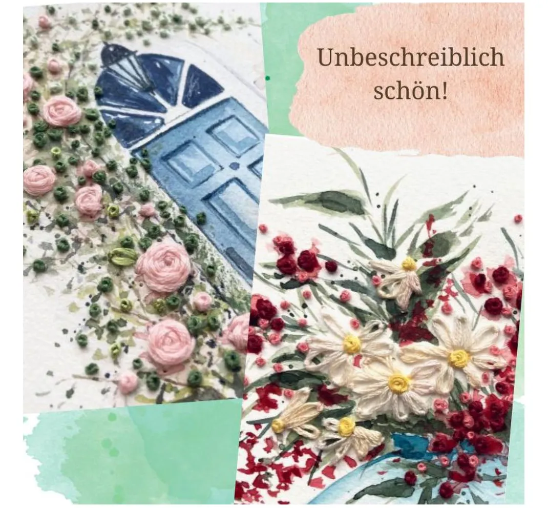 Topp Aquarell|Stickanleitungen>Buch "Wundervolle Watercolor Stickerei"