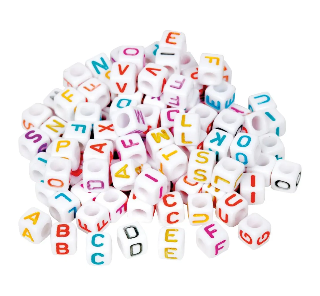 Kinder PRACHT Freundschaftsarmbänder|Perlenmix>Buchstabenperlen "Bunt"