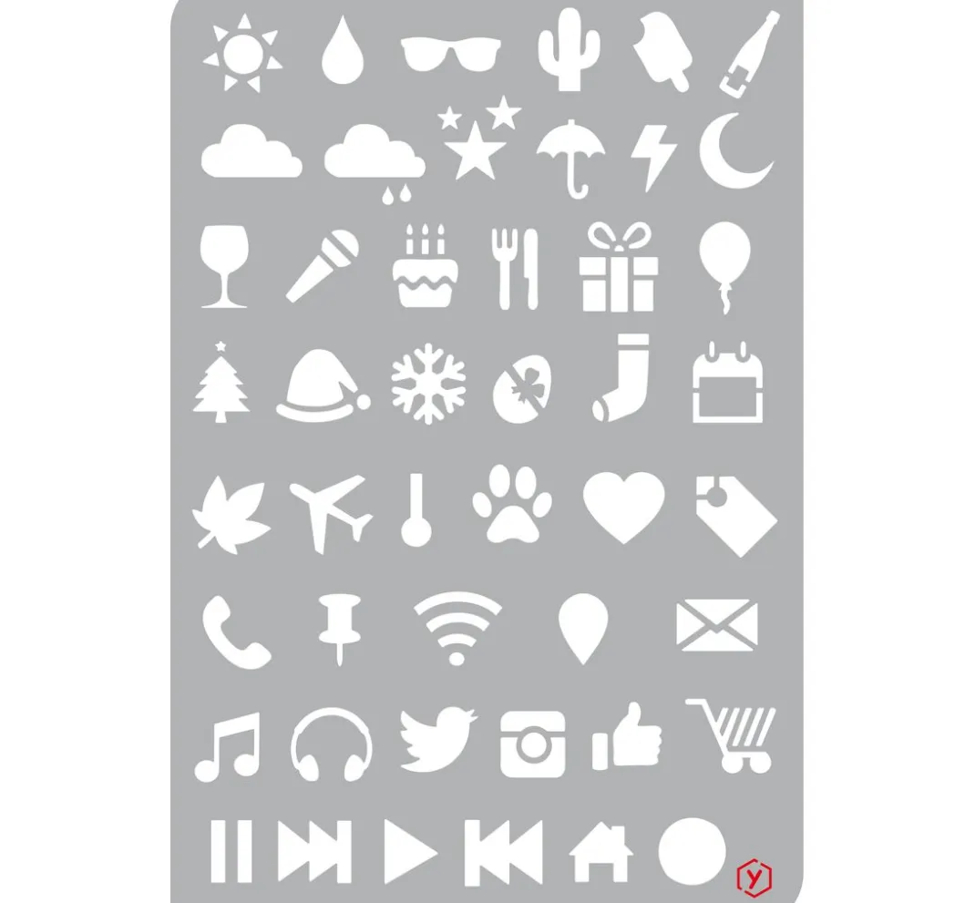 Pronty Crafts Bullet Journal|Accessoires Fürs Bullet Journal>Bullet Journal Schablone "Icons"