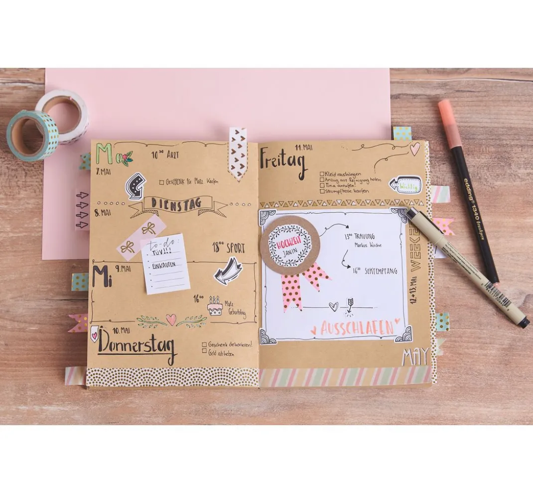 Pronty Crafts Bullet Journal|Malschablonen>Bullet Journal Schablone "Pfeile und Borten"