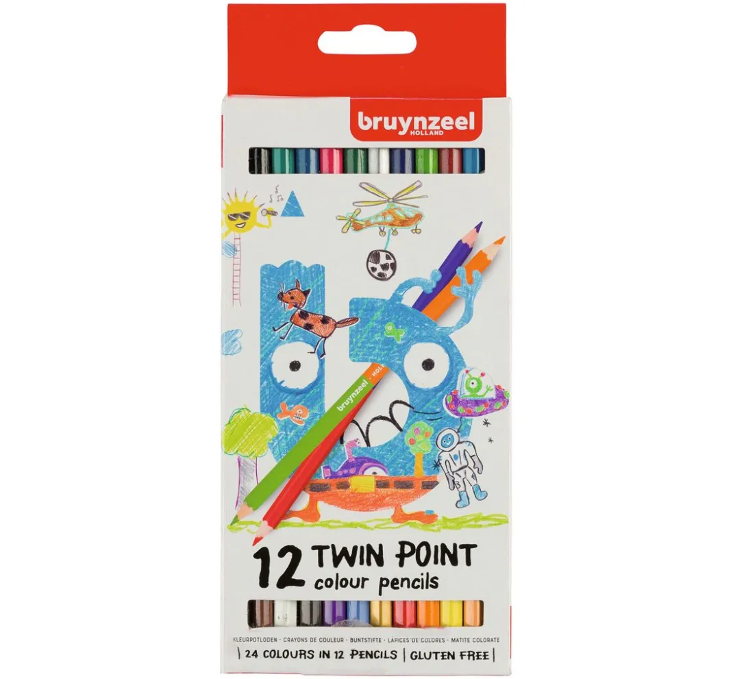 Kinder Bruynzeel Stifte & Marker|Scrapbooking>Buntstifte "Twin Point", 12tlg.