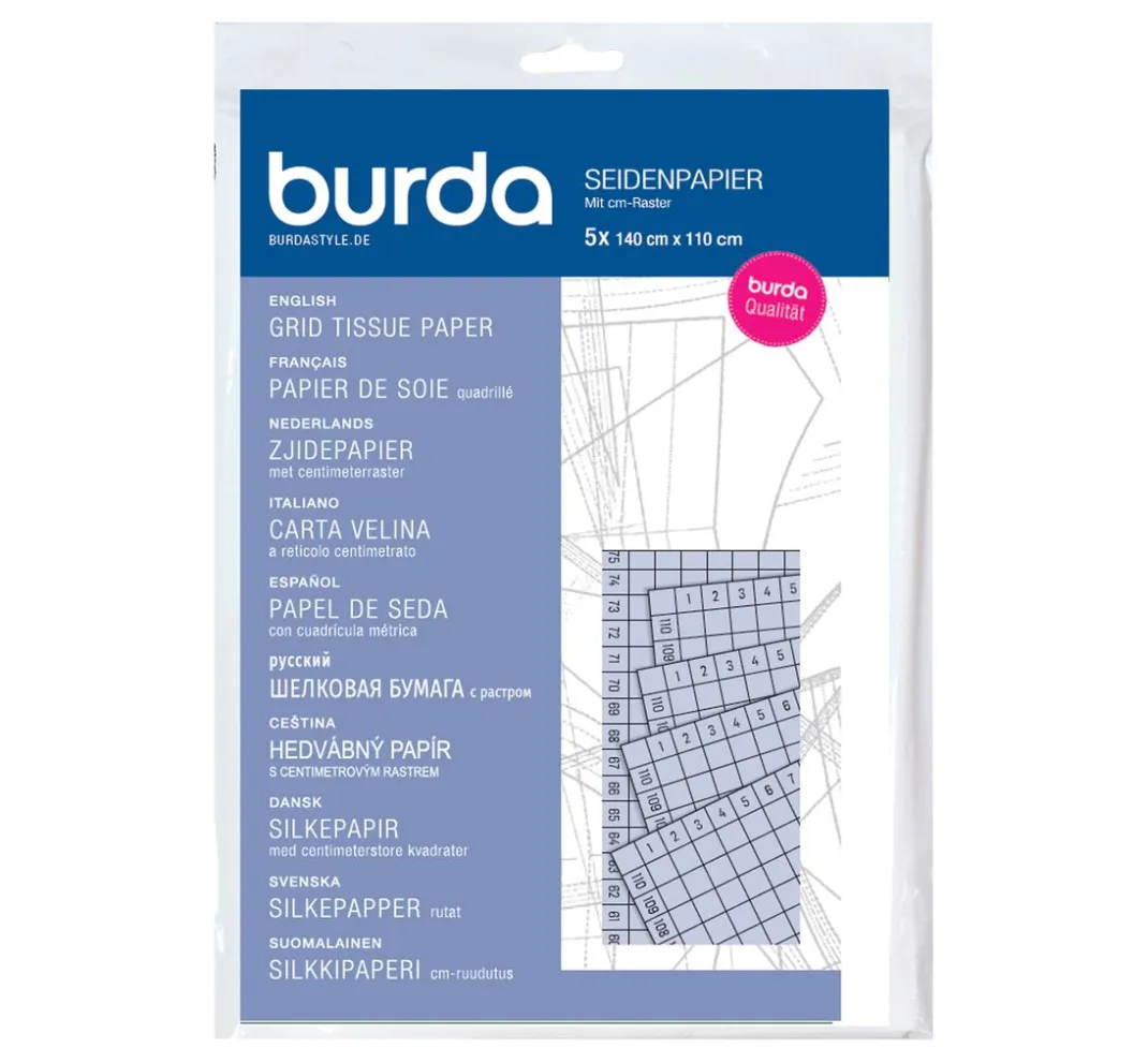 burda style Weiteres Nähzubehör|Schnittmuster>Burda Seidenpapier mit cm-Raster