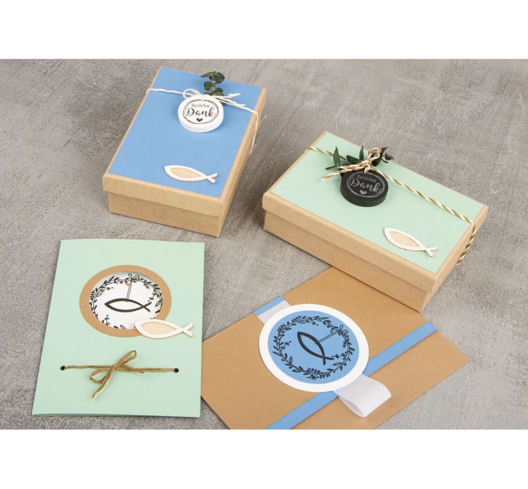 Butterer Stempel & Zubehör|Kartengestaltung>Stempel "Festtagskranz mit Fisch"