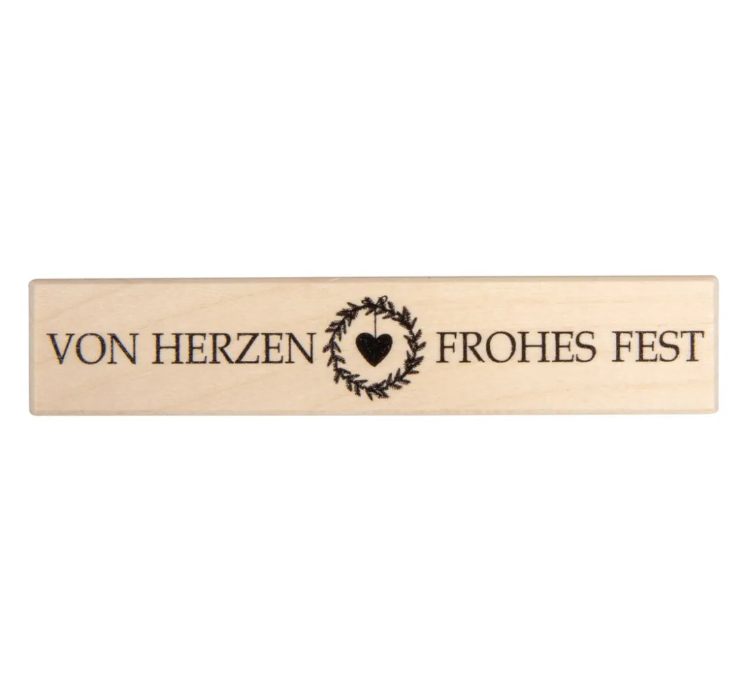 Butterer Scrapbooking|Kartengestaltung>Stempel "Von Herzen frohes Fest"