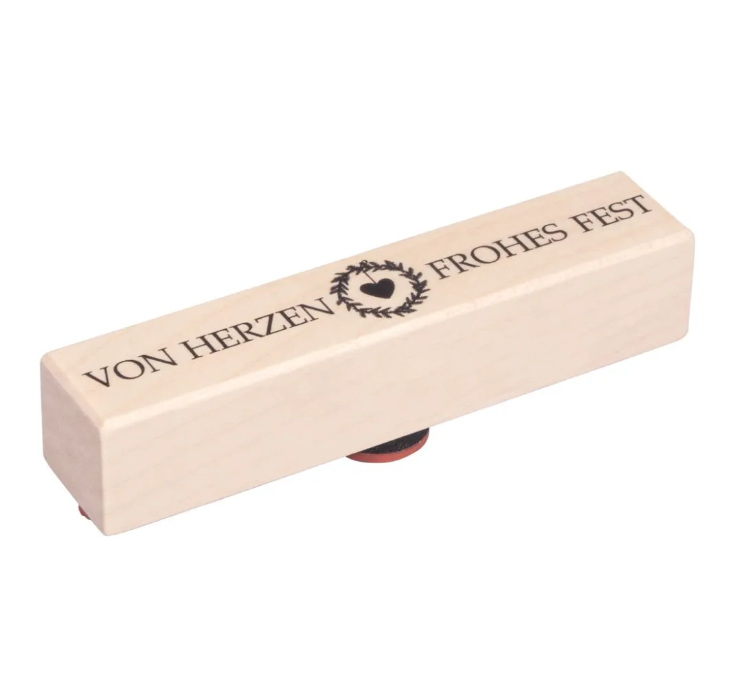 Butterer Scrapbooking|Kartengestaltung>Stempel "Von Herzen frohes Fest"