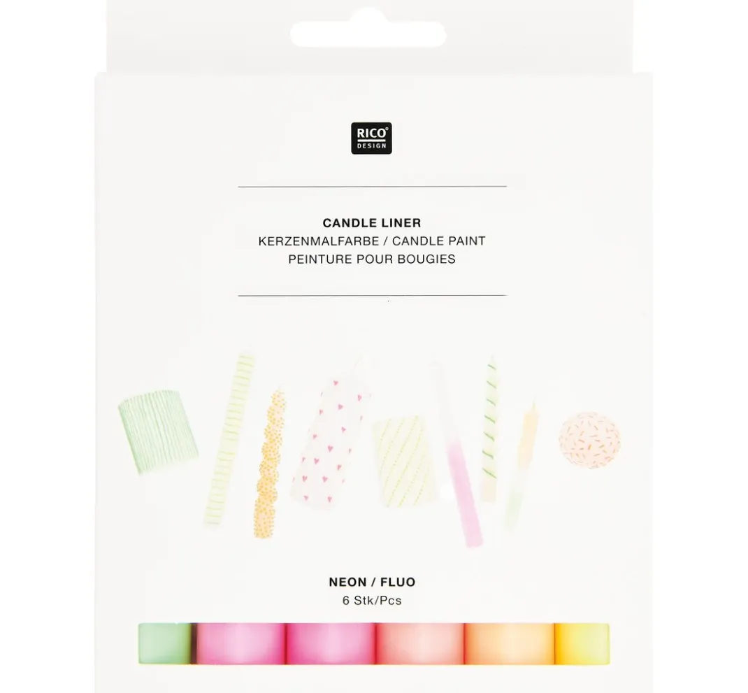 Rico Design Kerzen Gestalten>Candle Liner Set "Neon"