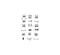 efco Stempel & Zubehör|Kartengestaltung>Clear Stamps "Gesichter"