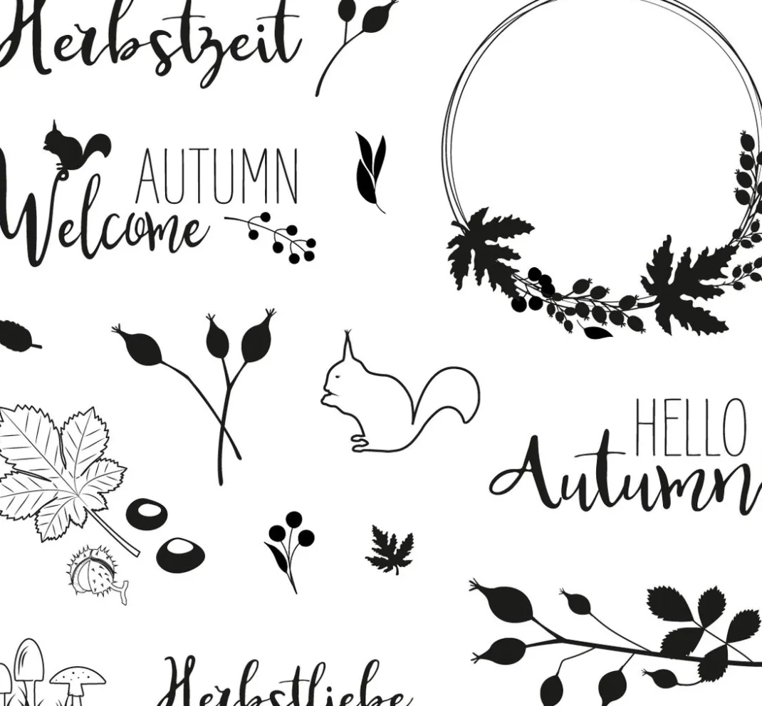 Rayher Stempel & Zubehör|Kartengestaltung>Clear Stamps "Herbstwald"