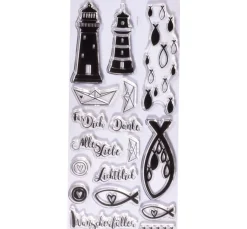Rayher Kartengestaltung|Scrapbooking>Clear Stamps "Leuchtturm, Fische & Co"