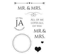 efco Stempel & Zubehör|Kartengestaltung>Clear Stamps "Mr. & Mrs."