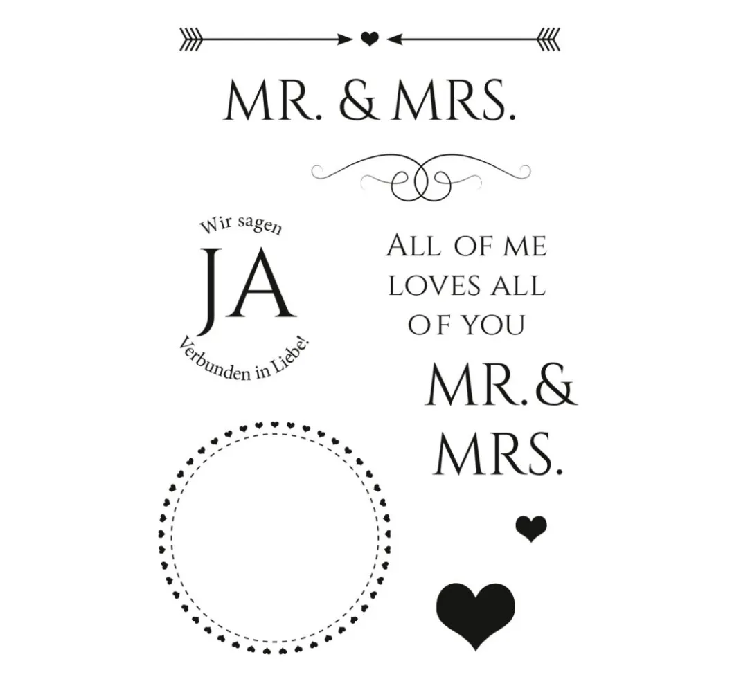 efco Stempel & Zubehör|Kartengestaltung>Clear Stamps "Mr. & Mrs."