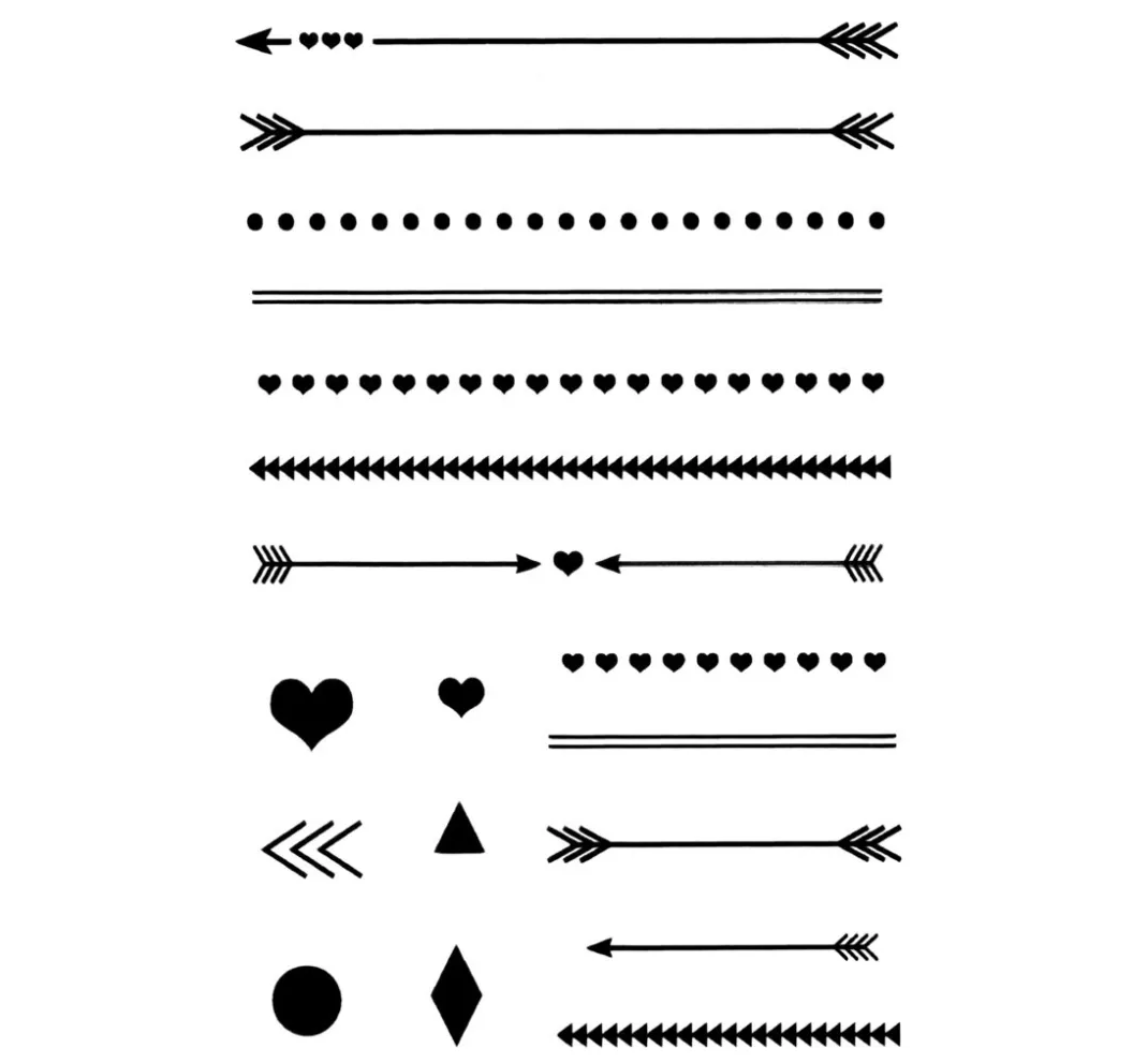 efco Bullet Journal|Stempel & Zubehör>Clear Stamps "Pfeile & Linien"