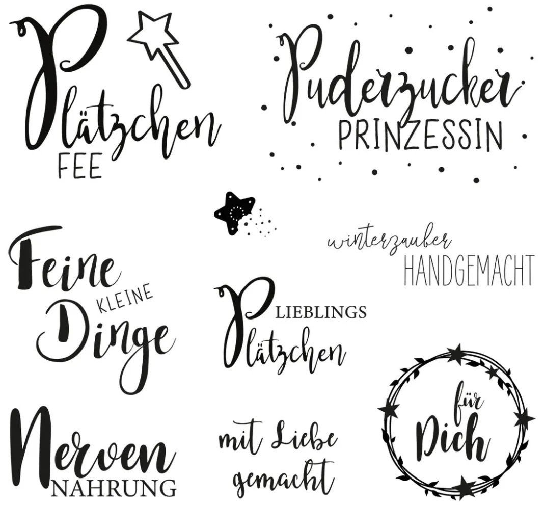 Rayher Backen|Stempel & Zubehör>Clear Stamps "Süße Grüße"