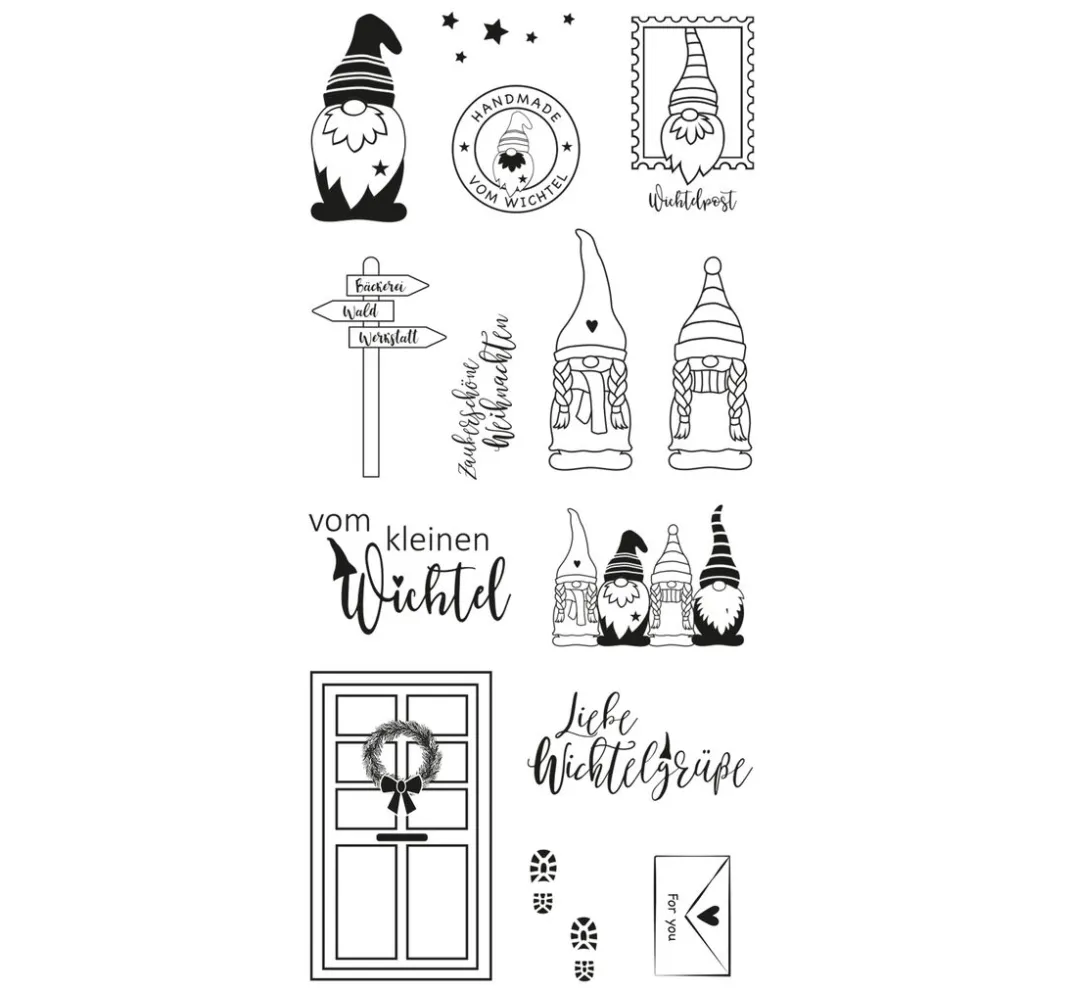Rayher Stempel & Zubehör|Scrapbooking>Clear Stamps "Wichtelpost"