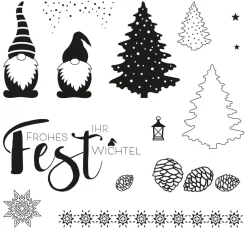 Rayher Stempel & Zubehör|Scrapbooking>Clear Stamps "Wichtelweihnacht"