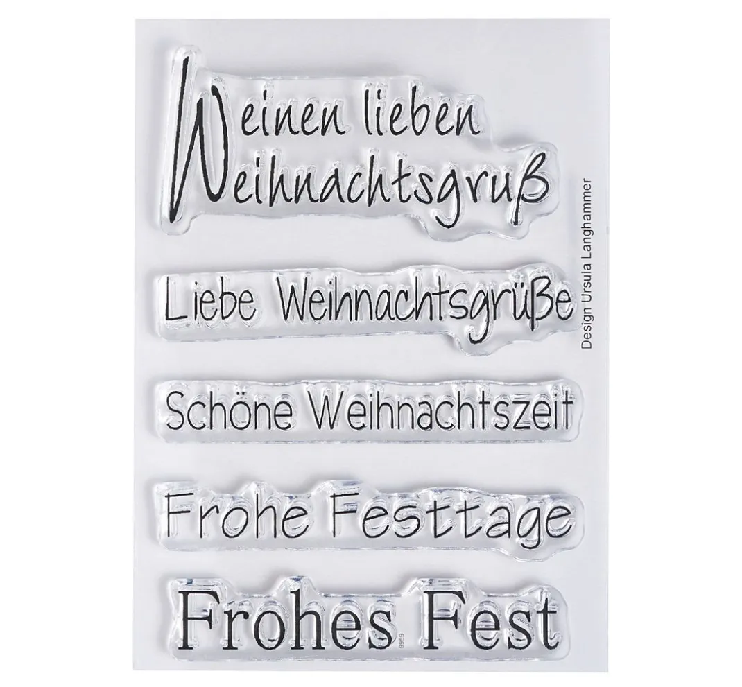 efco Stempel & Zubehör|Scrapbooking>Clear Stempel-Set "Weihnachtsgruß"