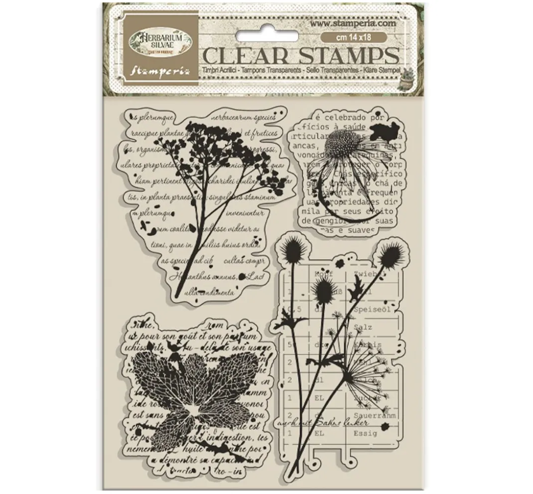 Stamperia Scrapbooking|Kartengestaltung>Clear-Stamps "Herbarium Silvae"
