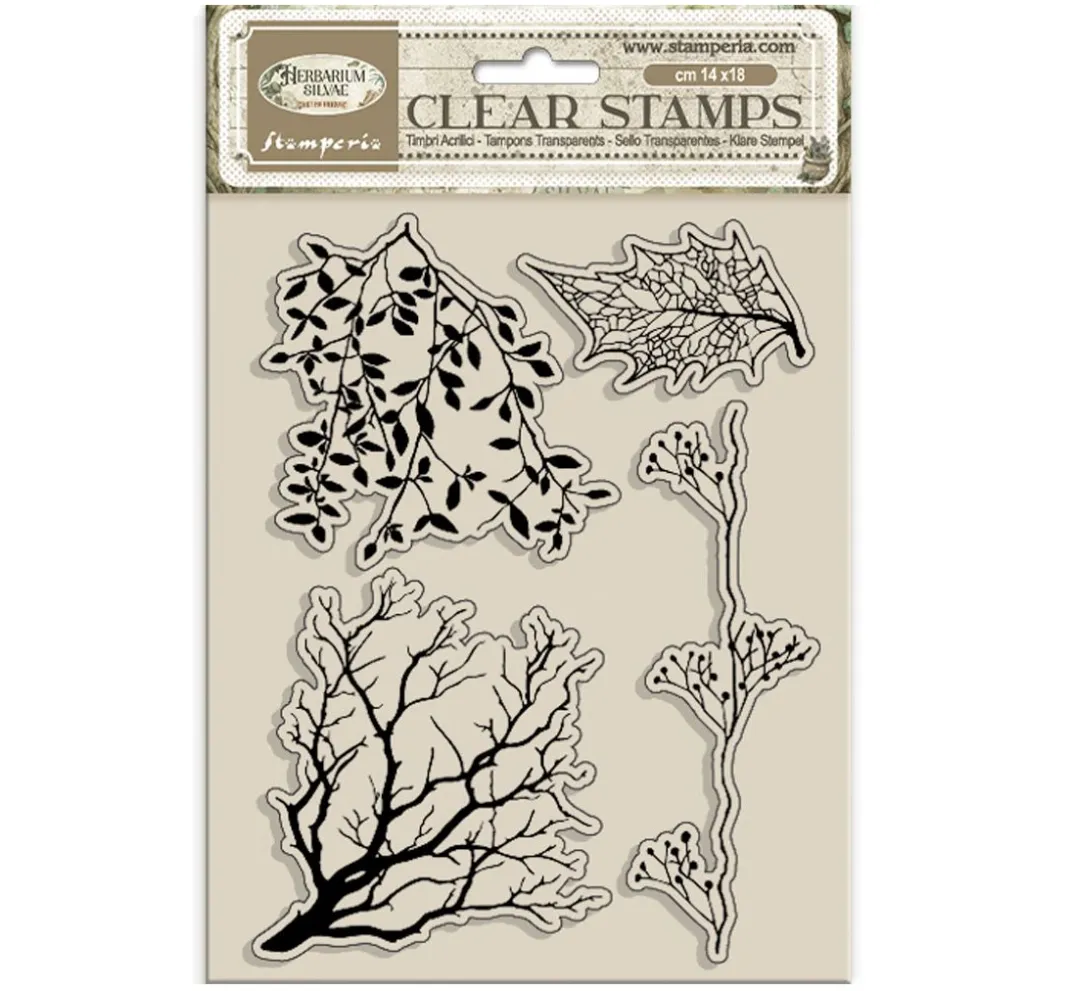 Stamperia Scrapbooking|Kartengestaltung>Clear-Stamps "Herbarium Silvae"