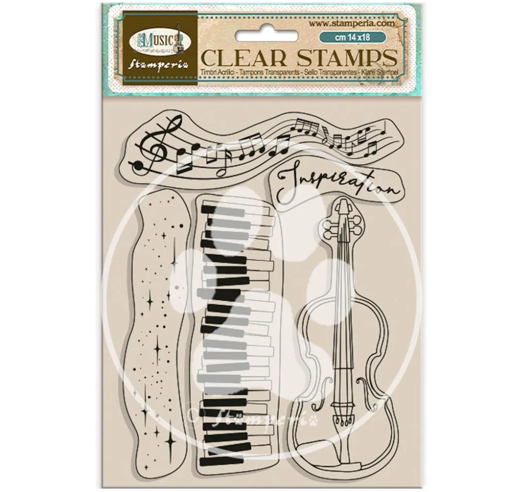 Stamperia Stempel & Zubehör|Kartengestaltung>Clear-Stamps "Music"