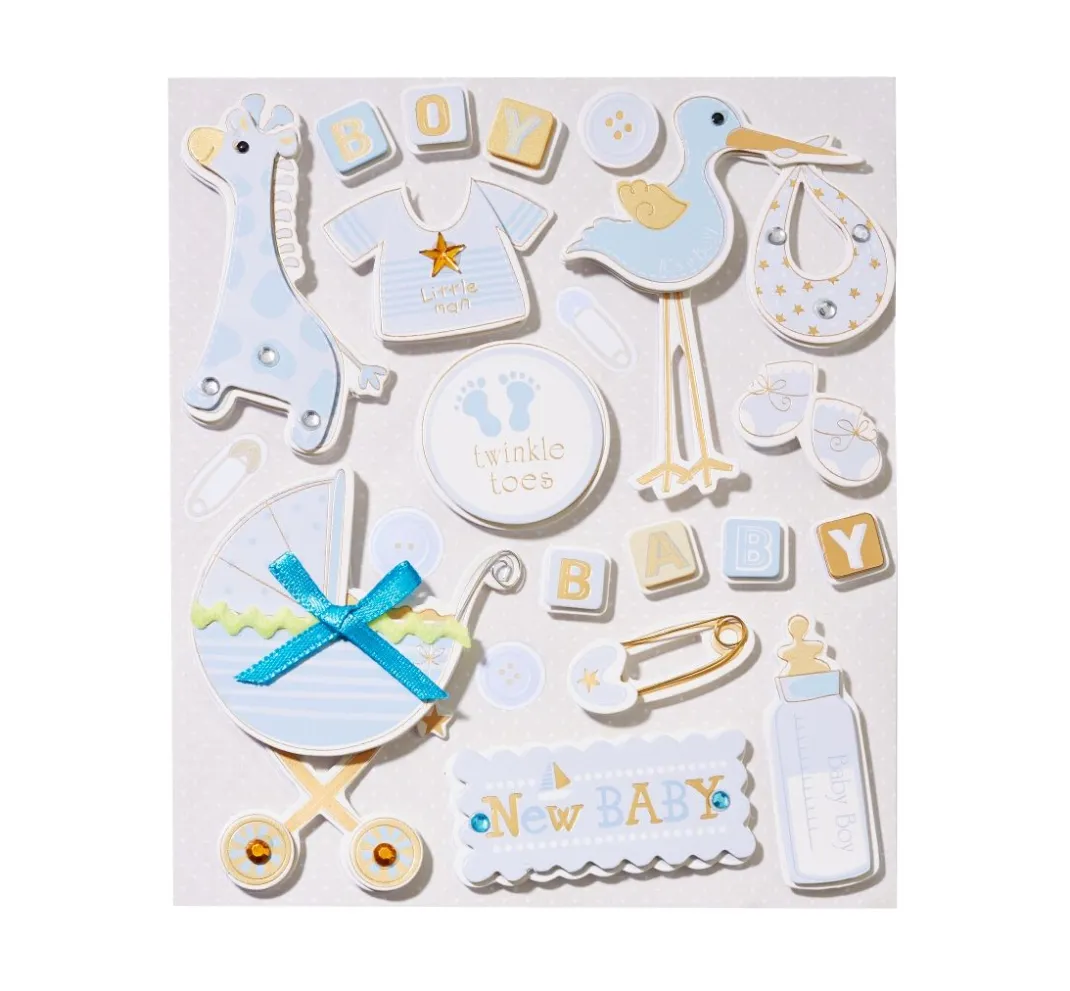 HobbyFun Sticker & Klebebänder|Kartengestaltung>3D Sticker "Baby Boy II"